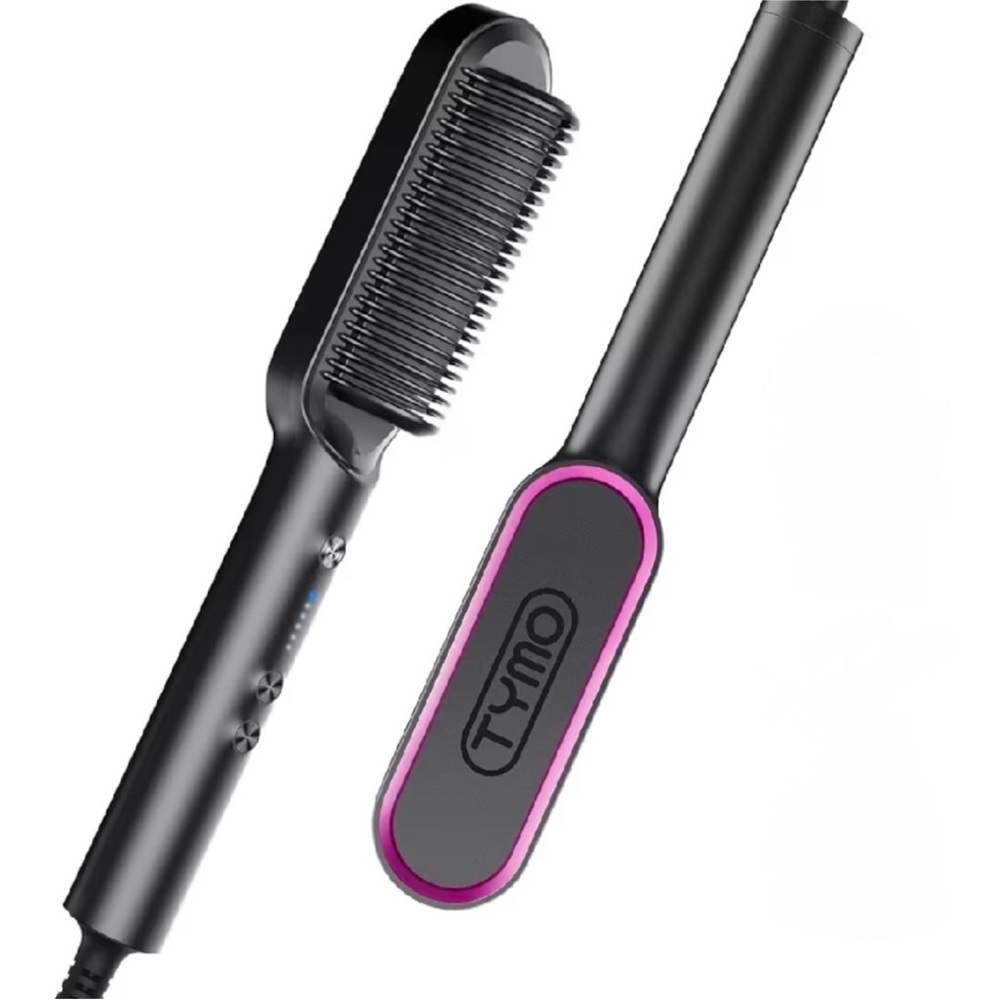 TYMO Black and Pink Hair Straightening Comb